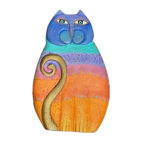 Laurel Burch Ceramic Cat Figurine 6”